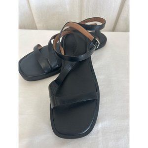 Madewell NL857 The Mabel Asymmetric-Strap Sandal, Size 7